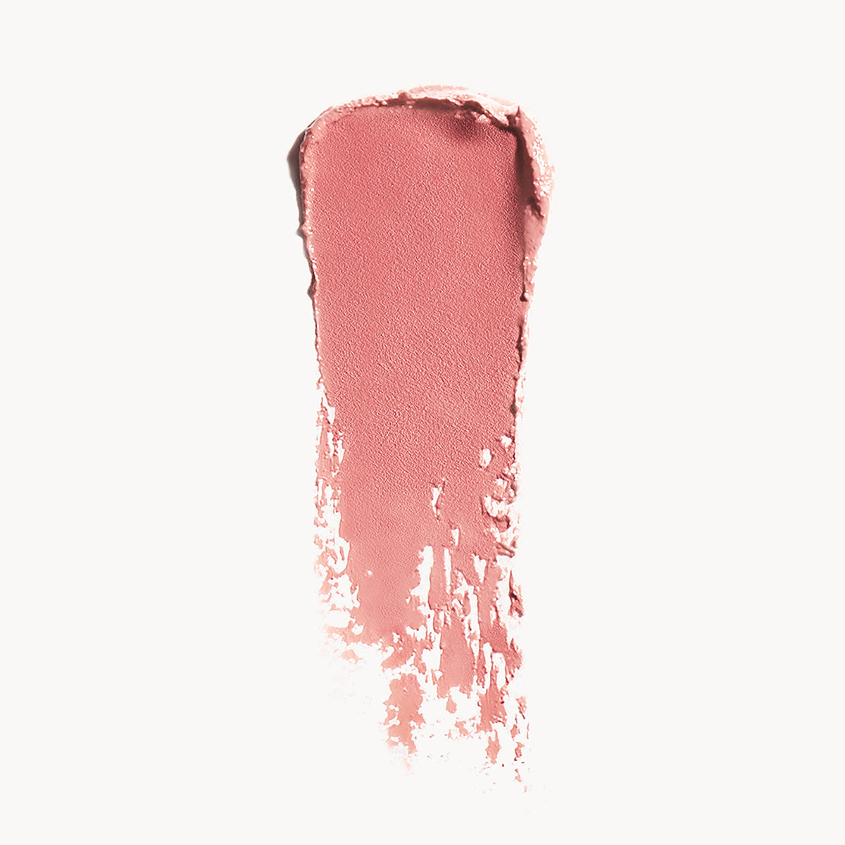 Pink lipstick swatch on a white background